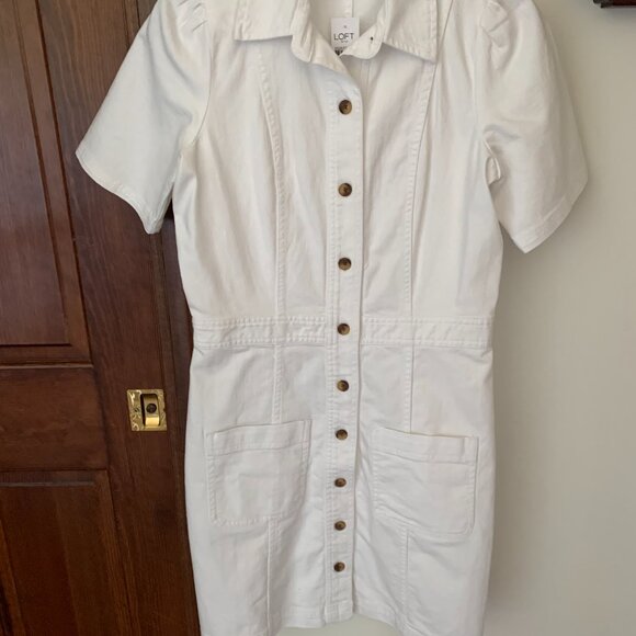 LOFT White Denim Jumper - Picture 5 of 5